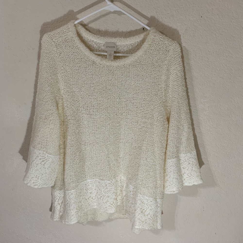chico’s wool long sleeve shirt/sweater
